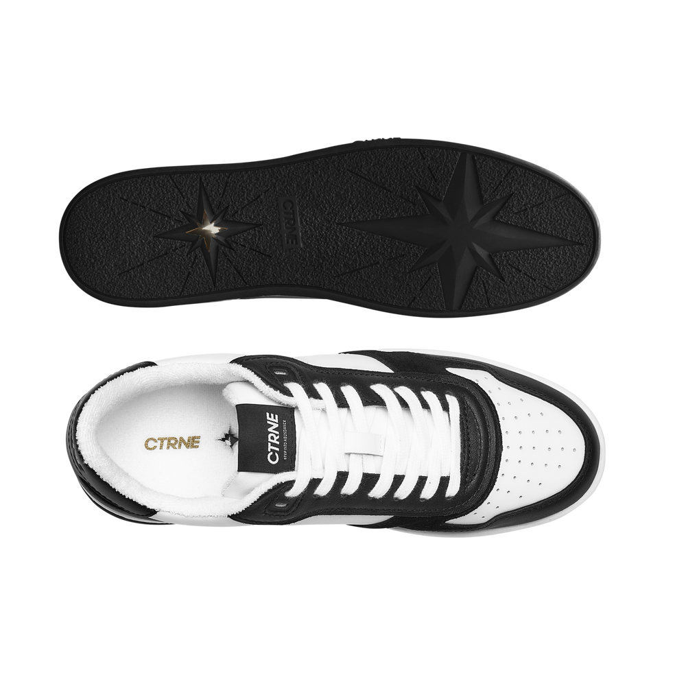 Orgonite Manifest Sneaker in Black/White Leather Ladies
