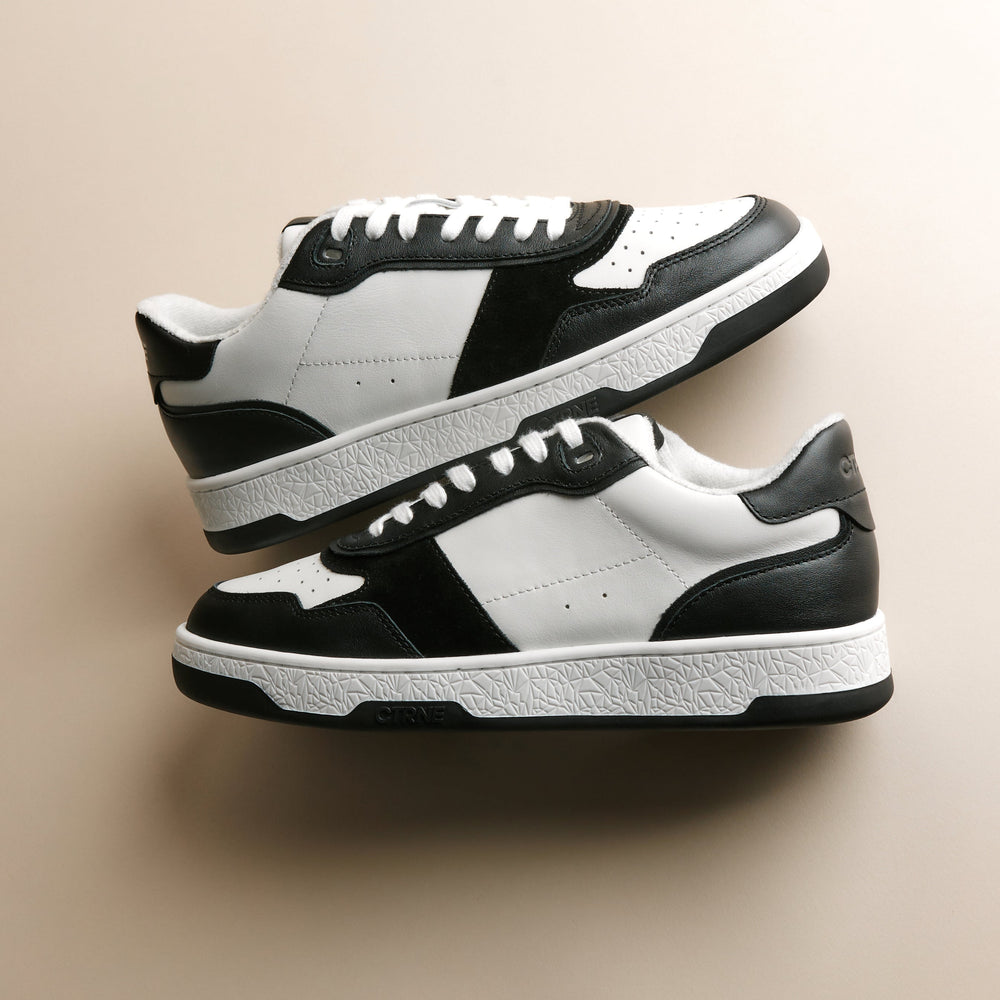 Orgonite Manifest Sneaker in Black/White Leather Ladies