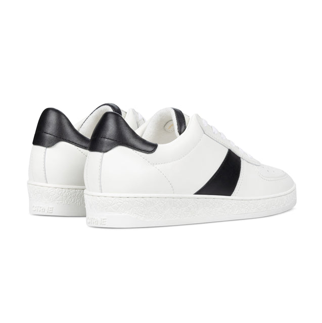 Geode Manifest Sneaker in Black/White/Leather