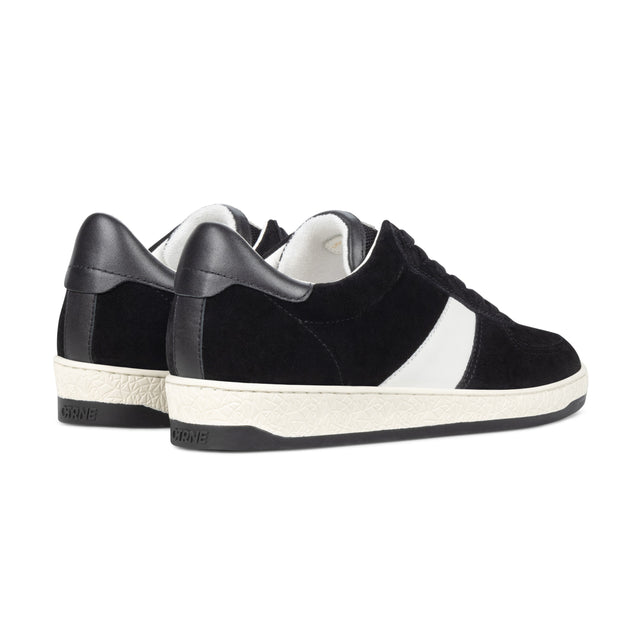 Geode Manifest Sneaker in Black/White/Suede