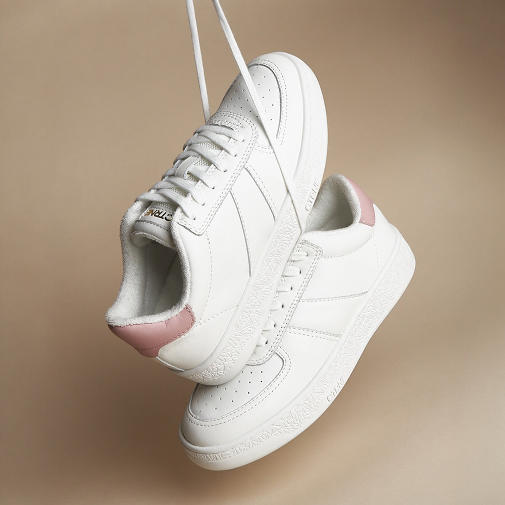 Geode Manifest Sneaker in Weiß/Leder Damen