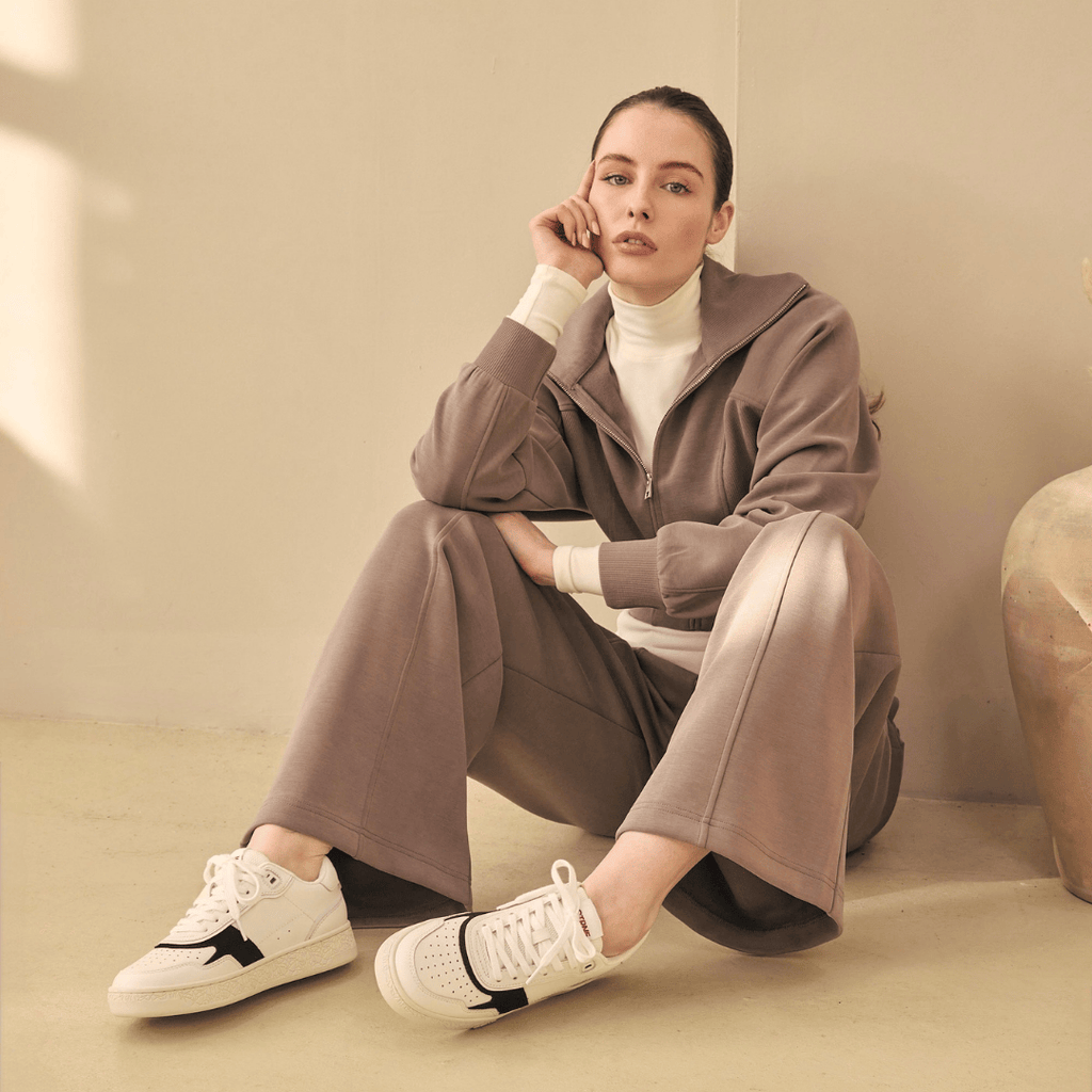 Orgonite Manifest Sneaker - White/Black/Red/Leather - Ladies