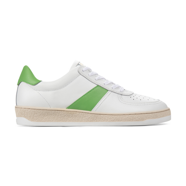 Zapatillas Geode Manifest en color blanco, verde y cuero