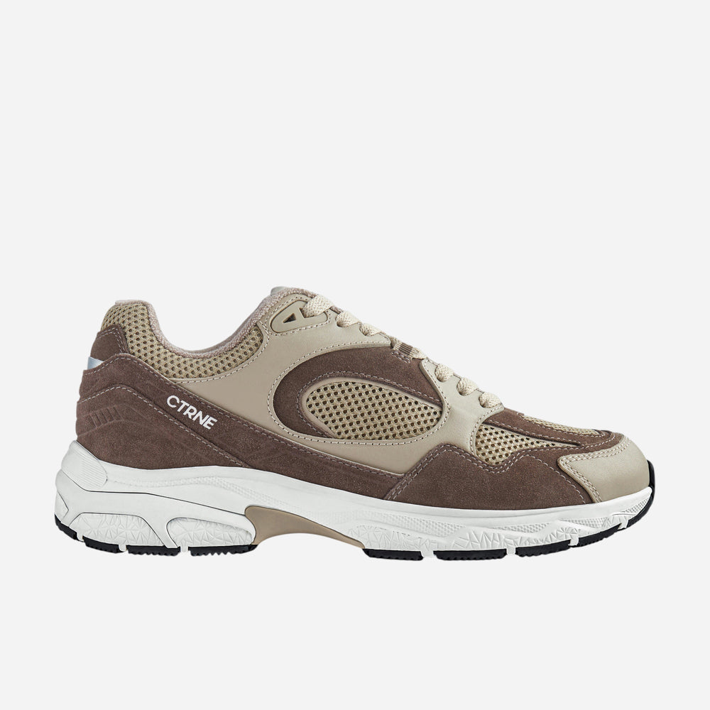 The Abundance Sneaker Brown/White/Suede Ladies