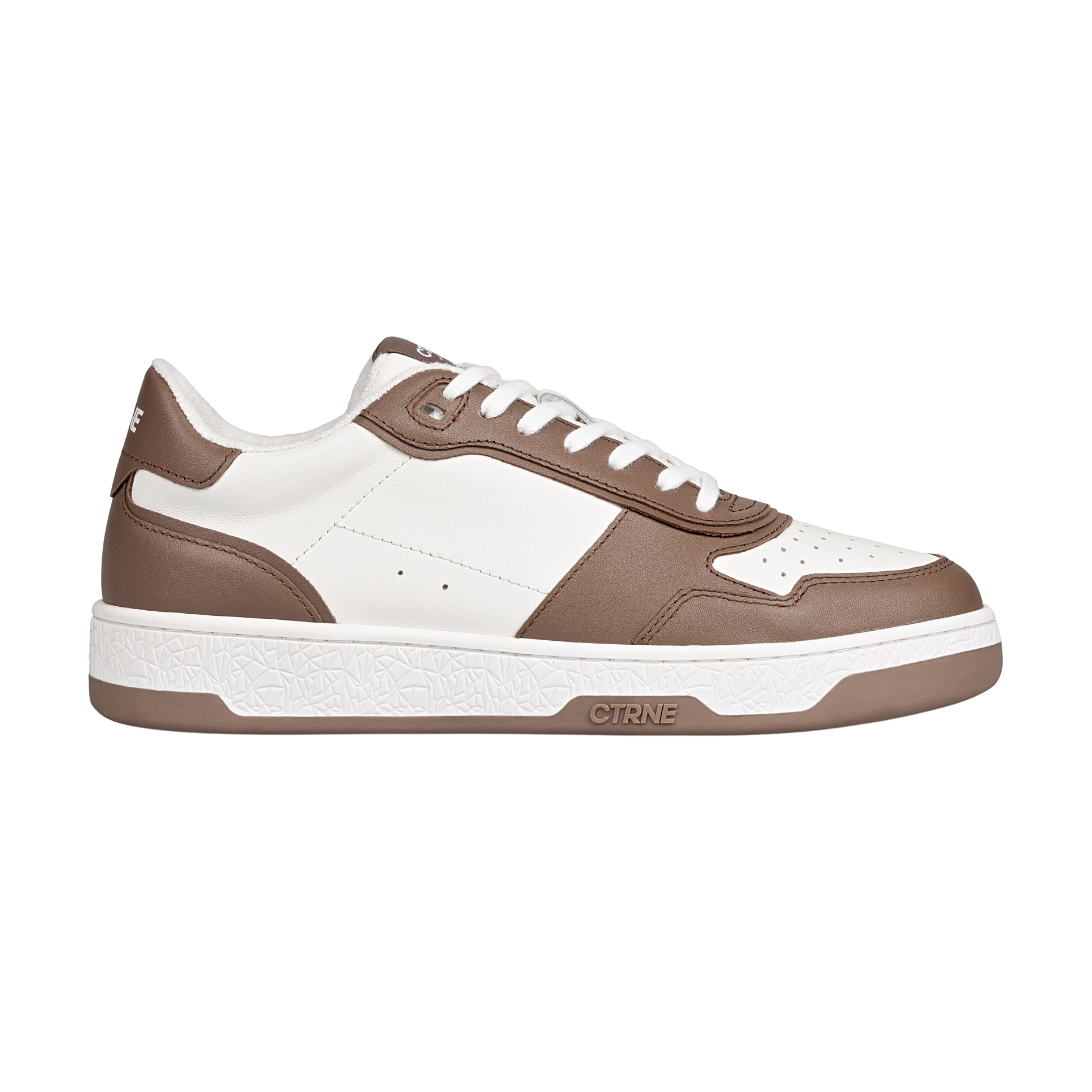 Orgonite Manifest Sneaker in White/Brown/Leather Ladies