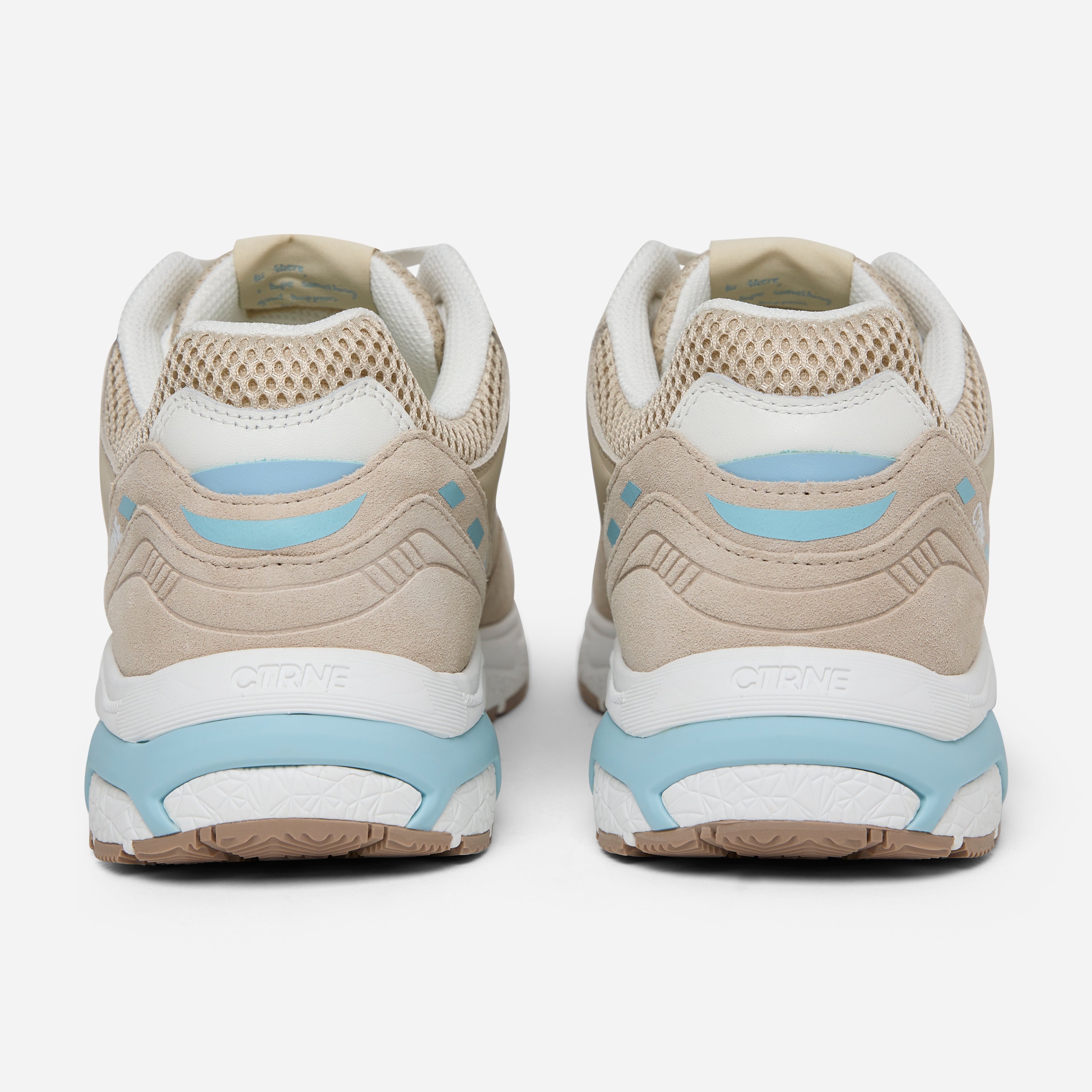 The Abundance Sneaker - Oatmilk/Sterling Blue/Leather