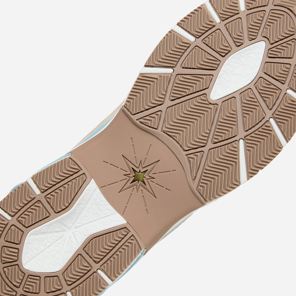 The Abundance Sneaker Oatmilk/Sterling Blue/Leather Ladies