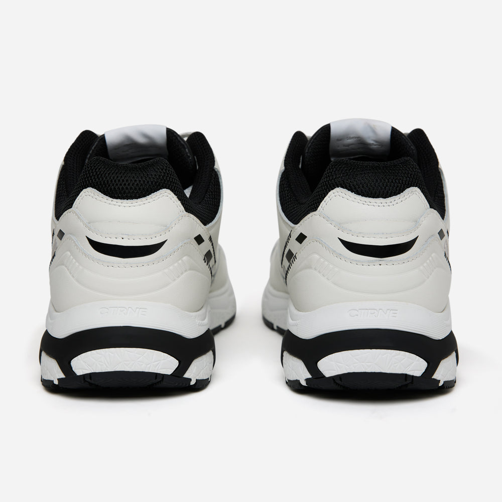 The Abundance Sneaker - White/Jet Black/Leather - Ladies