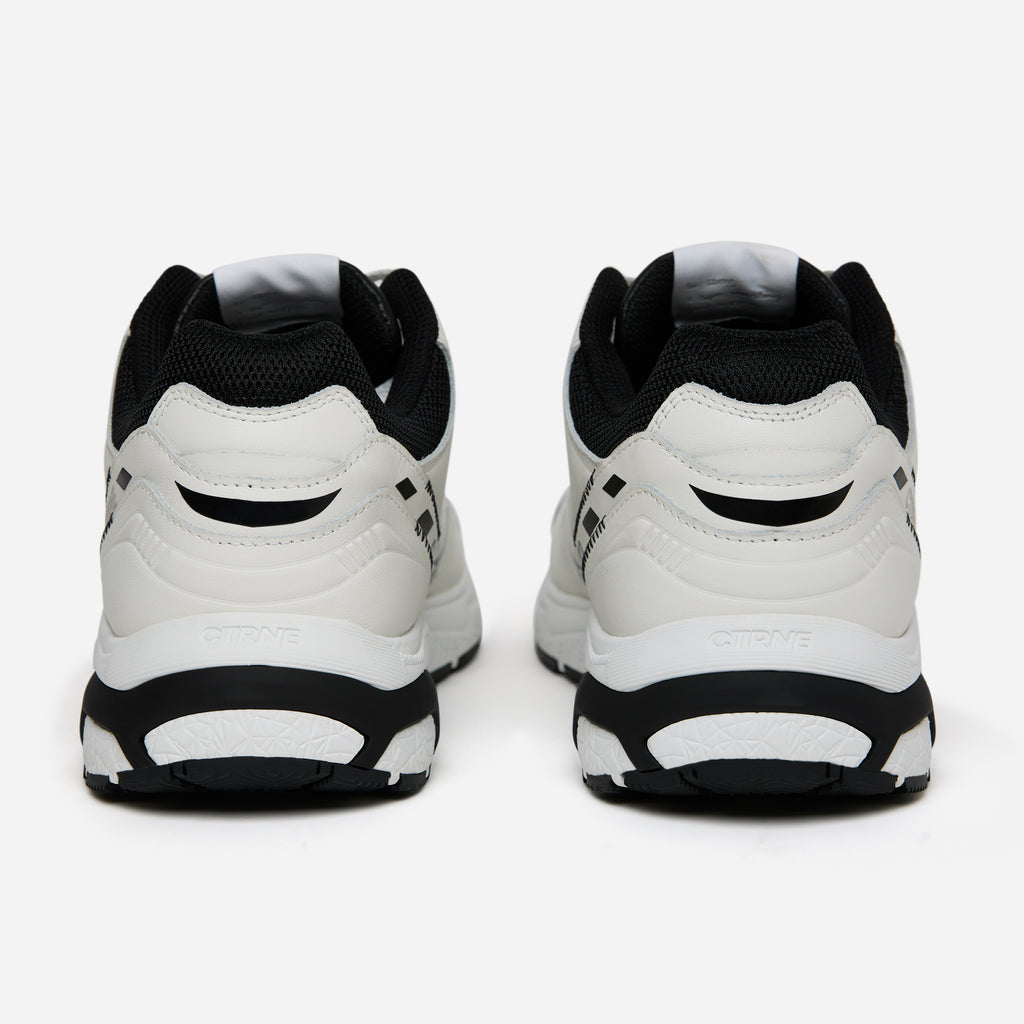 The Abundance Sneaker - White/Jet Black/Leather - Ladies