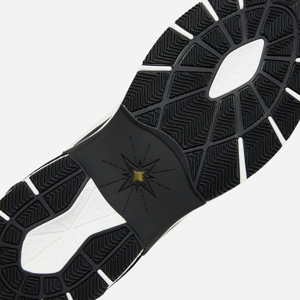 The Abundance Sneaker - White/Jet Black/Leather