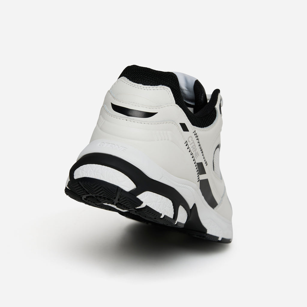 The Abundance Sneaker - White/Jet Black/Leather - Ladies
