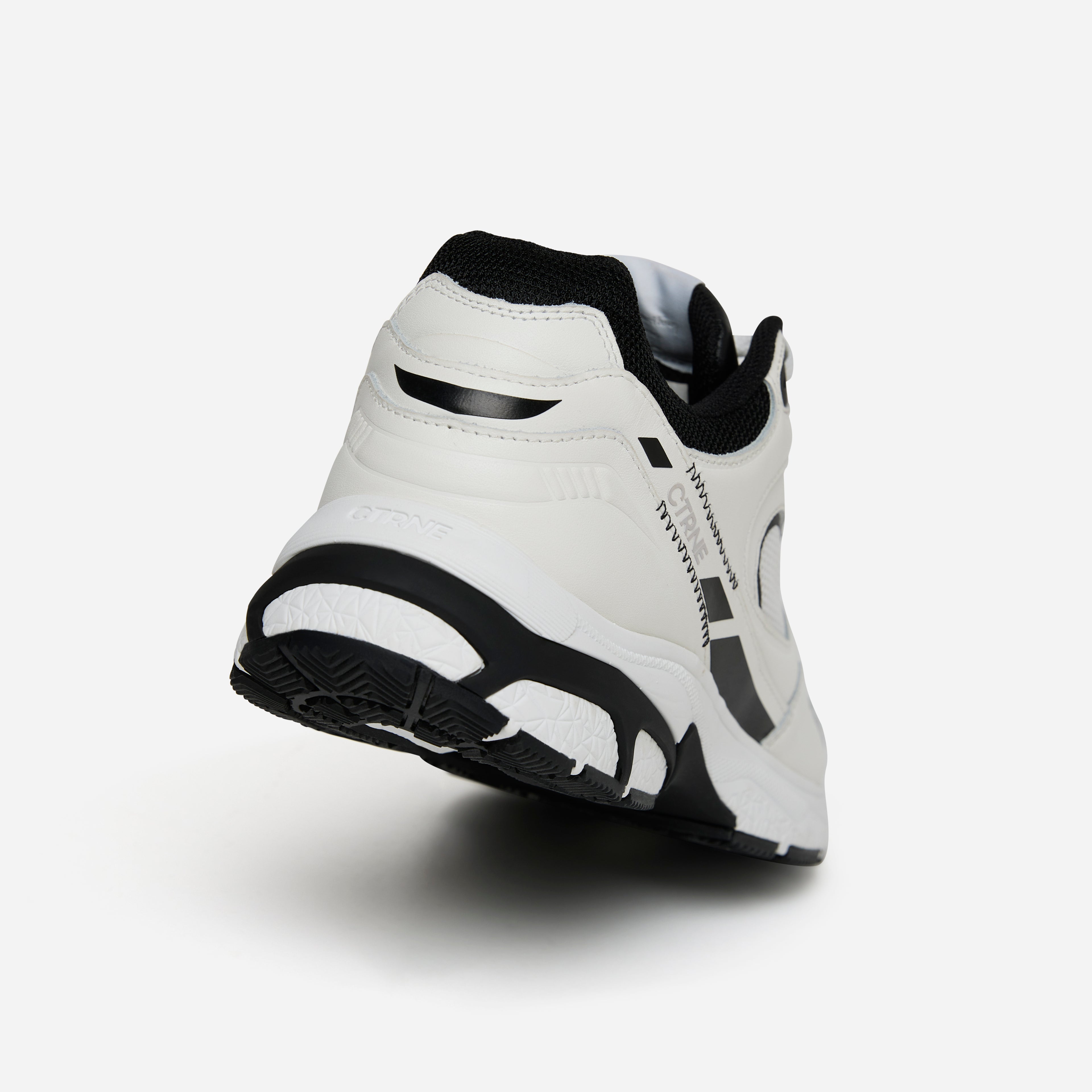 The Abundance Sneaker - White/Jet Black/Leather