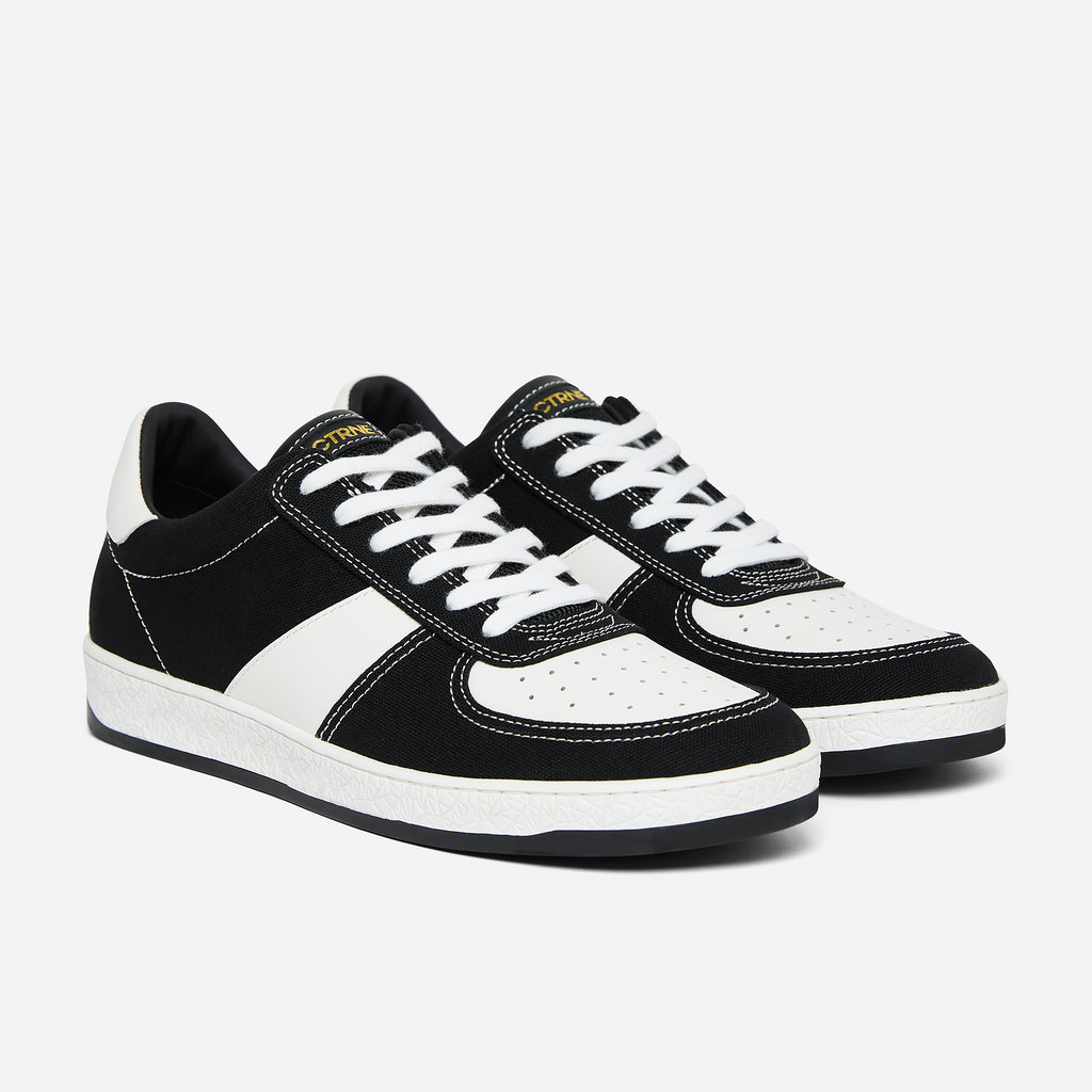 Geode Manifest Sneaker - Black/White/Canvas