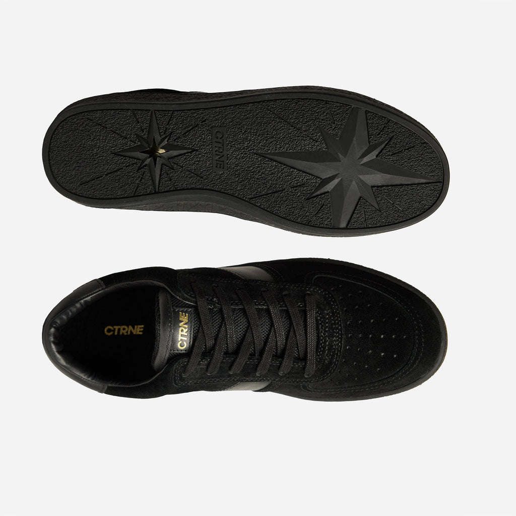 Geode Manifest Sneaker - Black/Black/Suede
