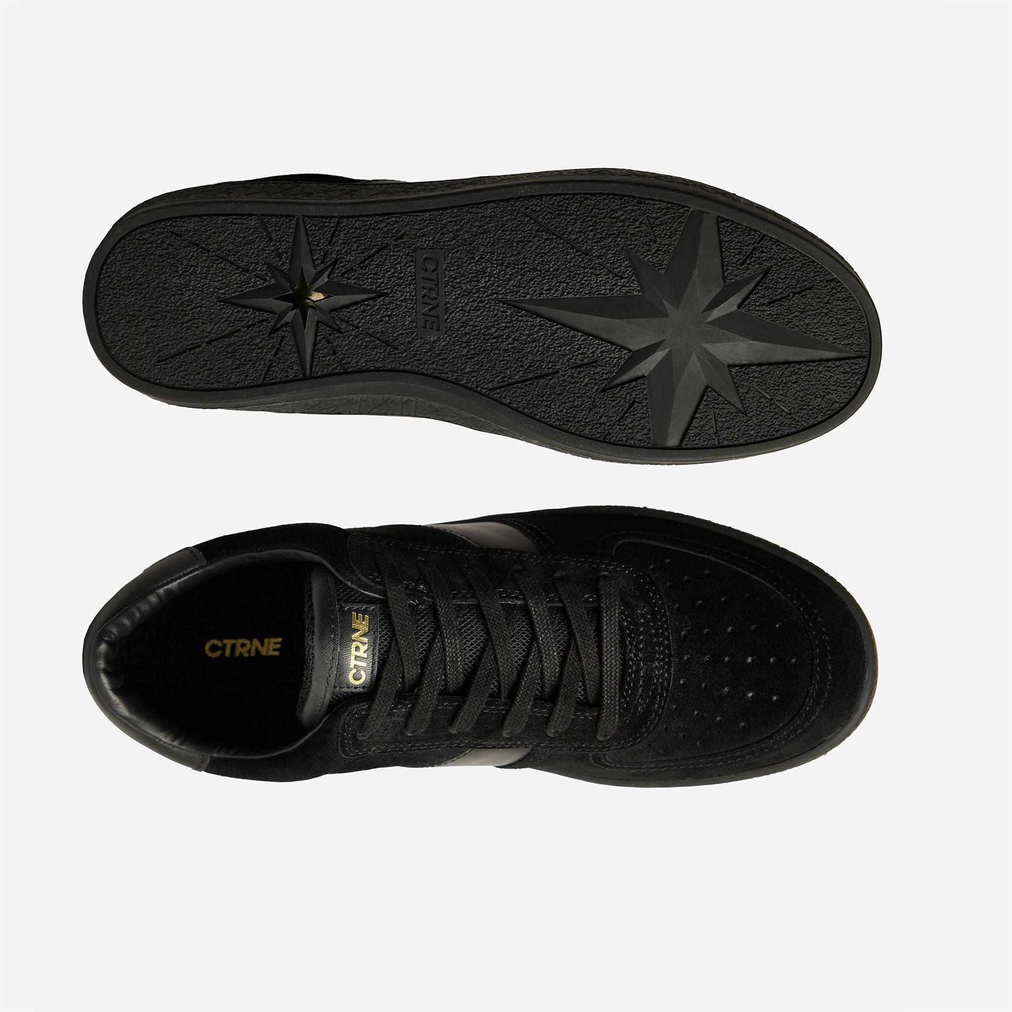 Geode Manifest Sneaker in Schwarz/Schwarz/Wildleder