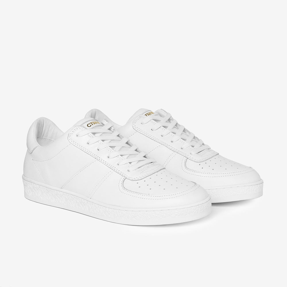 Geode Manifest Sneaker in White/Leather