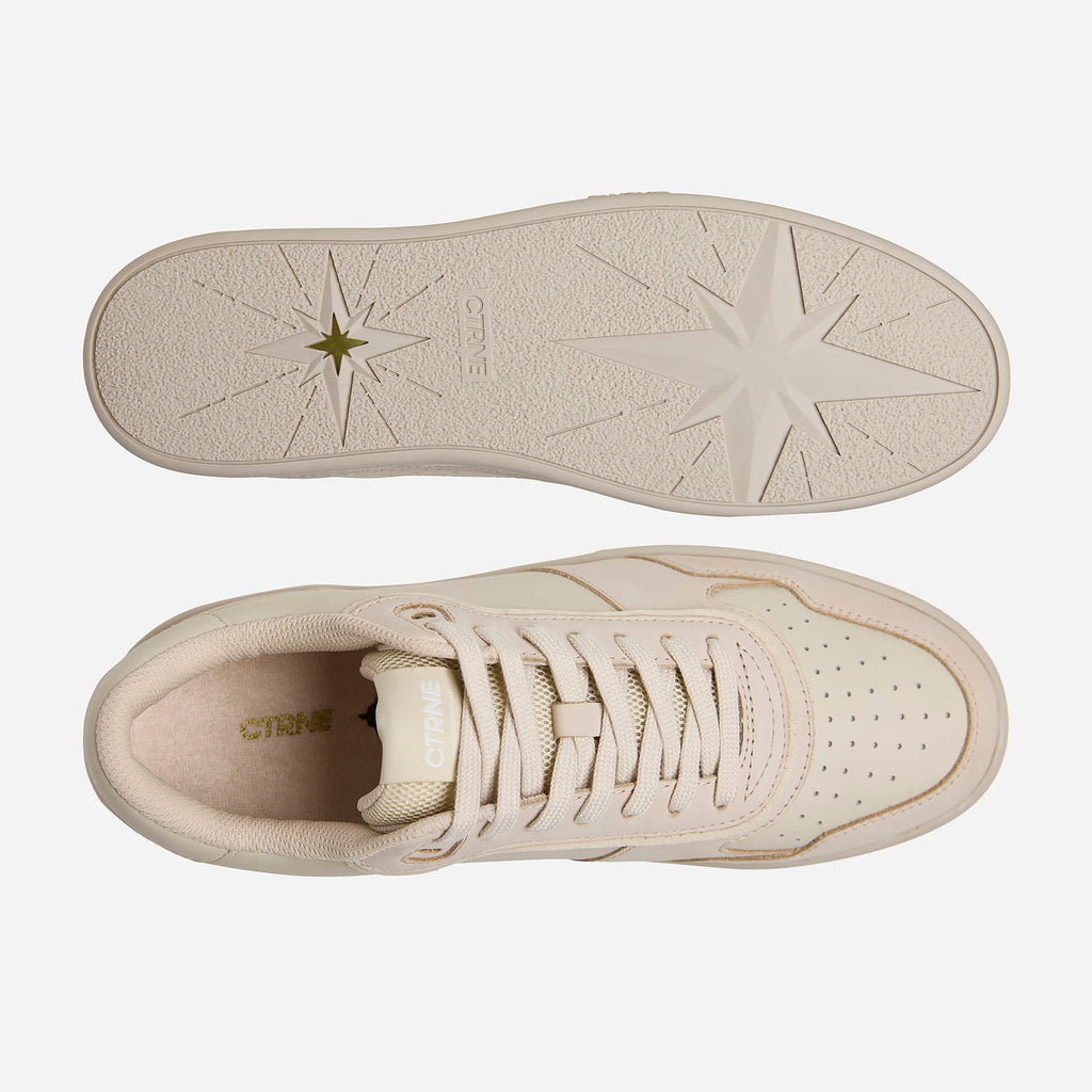 Orgonite Manifest Sneaker - Oatmilk/Leather - Ladies