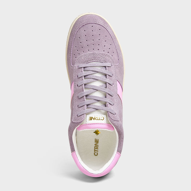 Geode Manifest Sneaker in Purple/Suede Ladies