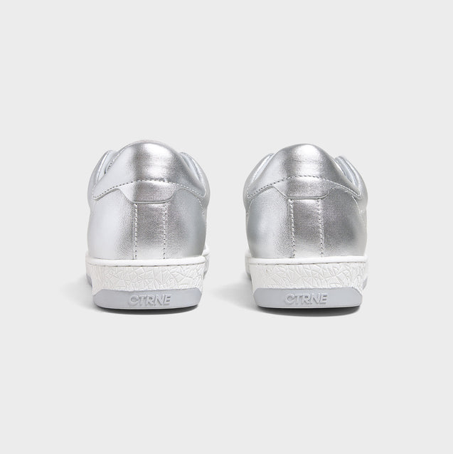 Zapatillas Geode Manifest en plata y piel para mujer