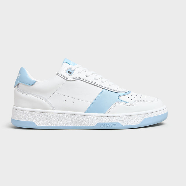 Orgonite Manifest Sneaker in White/Pale Blue/Leather Ladies