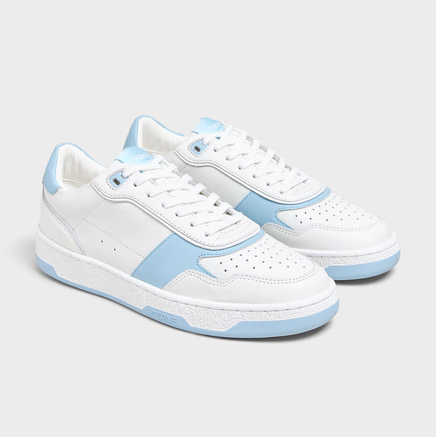 Orgonite Manifest Sneaker in White/Pale Blue/Leather Ladies