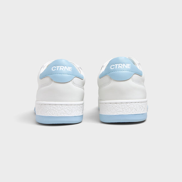 Orgonite Manifest Sneaker in White/Pale Blue/Leather Ladies