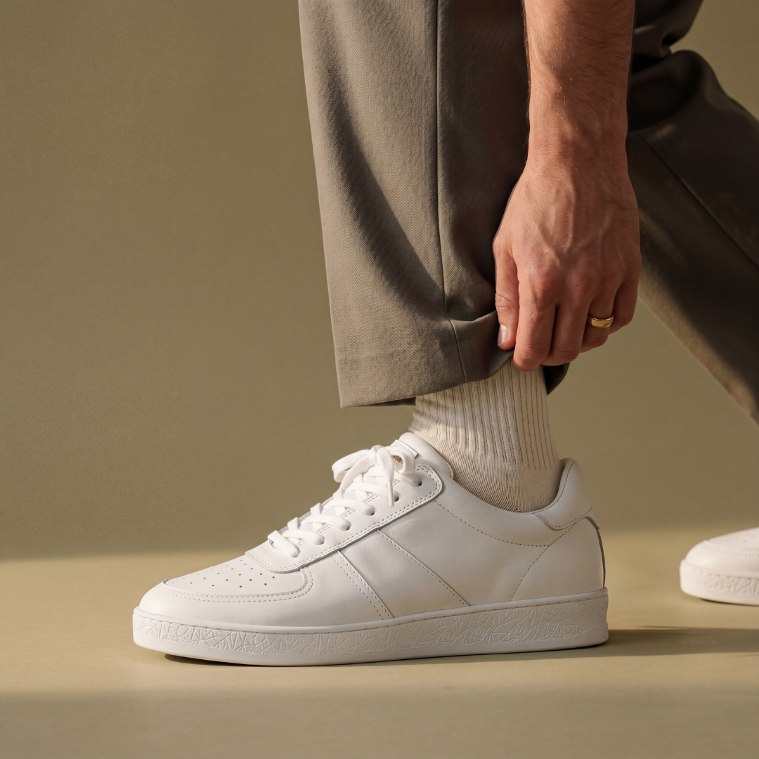 Geode Manifest Sneaker - White/Leather