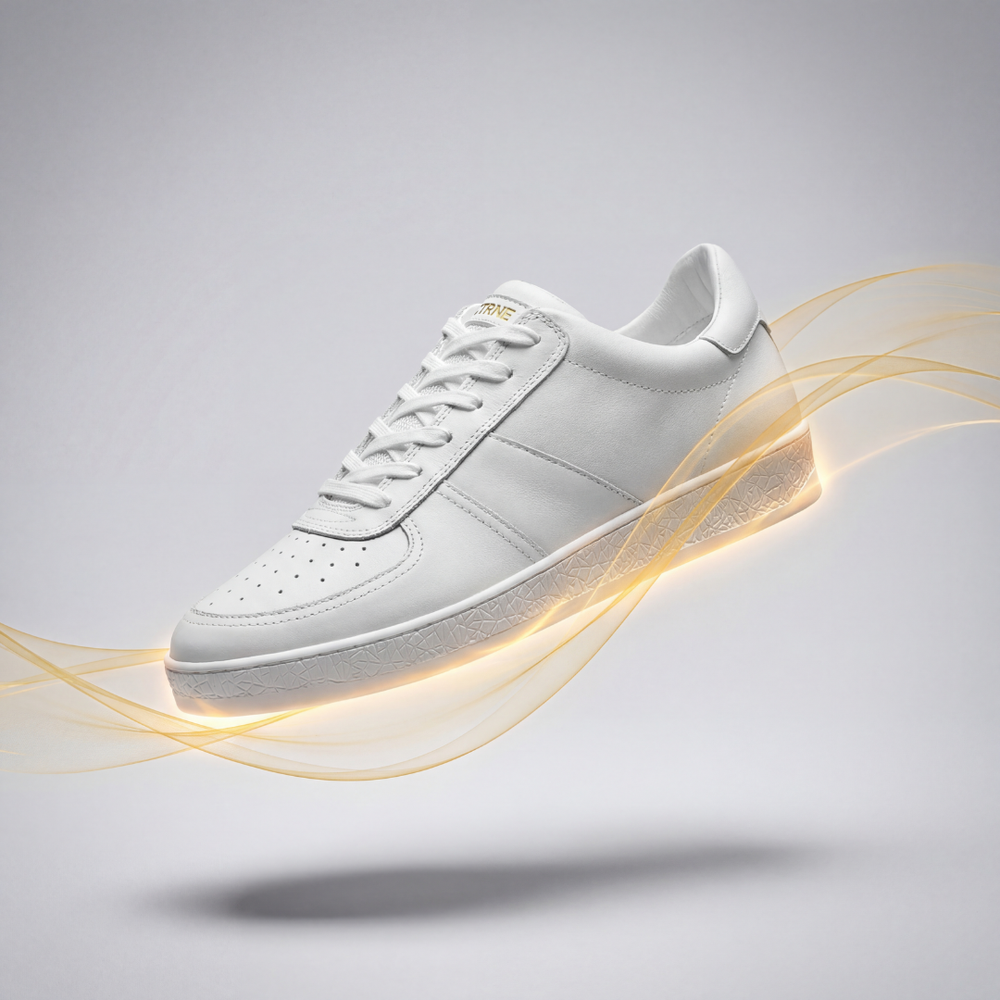 Geode Manifest Sneaker in White/Leather Ladies