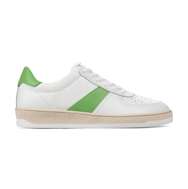 Zapatillas Geode Manifest en color blanco, verde y cuero para mujer