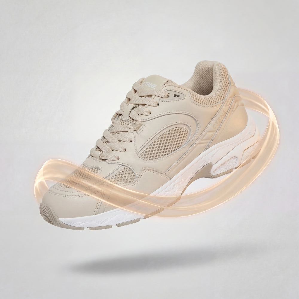 The Abundance Sneaker Oatmilk/Leather Ladies