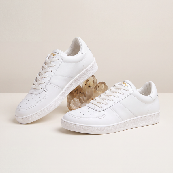 Geode Manifest Sneaker - White/Leather