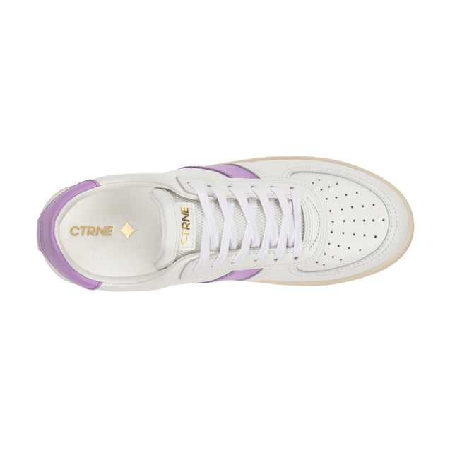 Zapatillas Geode Manifest en color blanco, morado y cuero para mujer