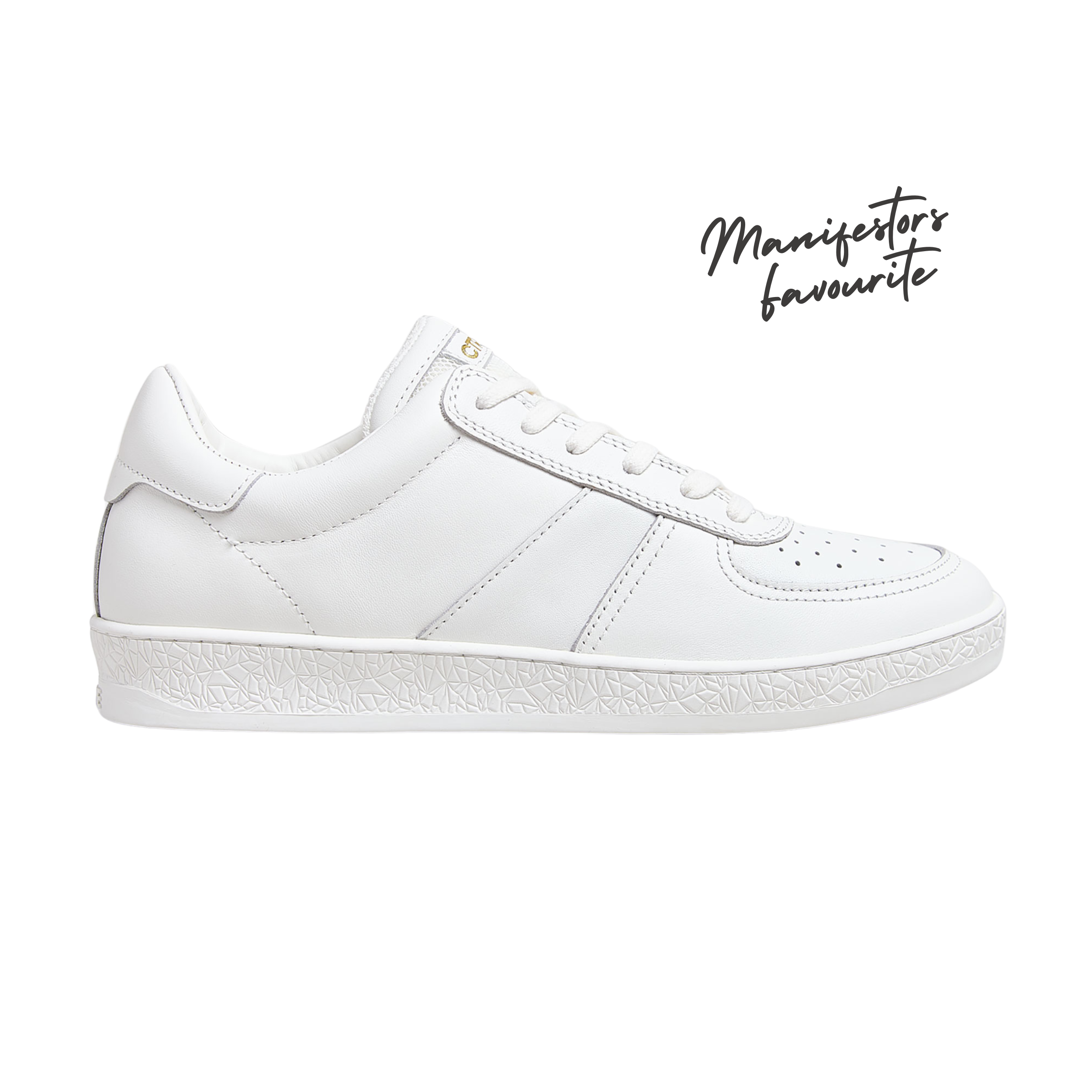 Geode Manifest Sneaker in White/Leather Ladies