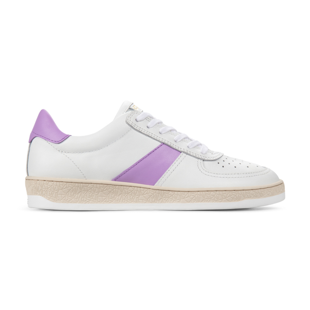 Zapatillas Geode Manifest en color blanco, morado y cuero para mujer