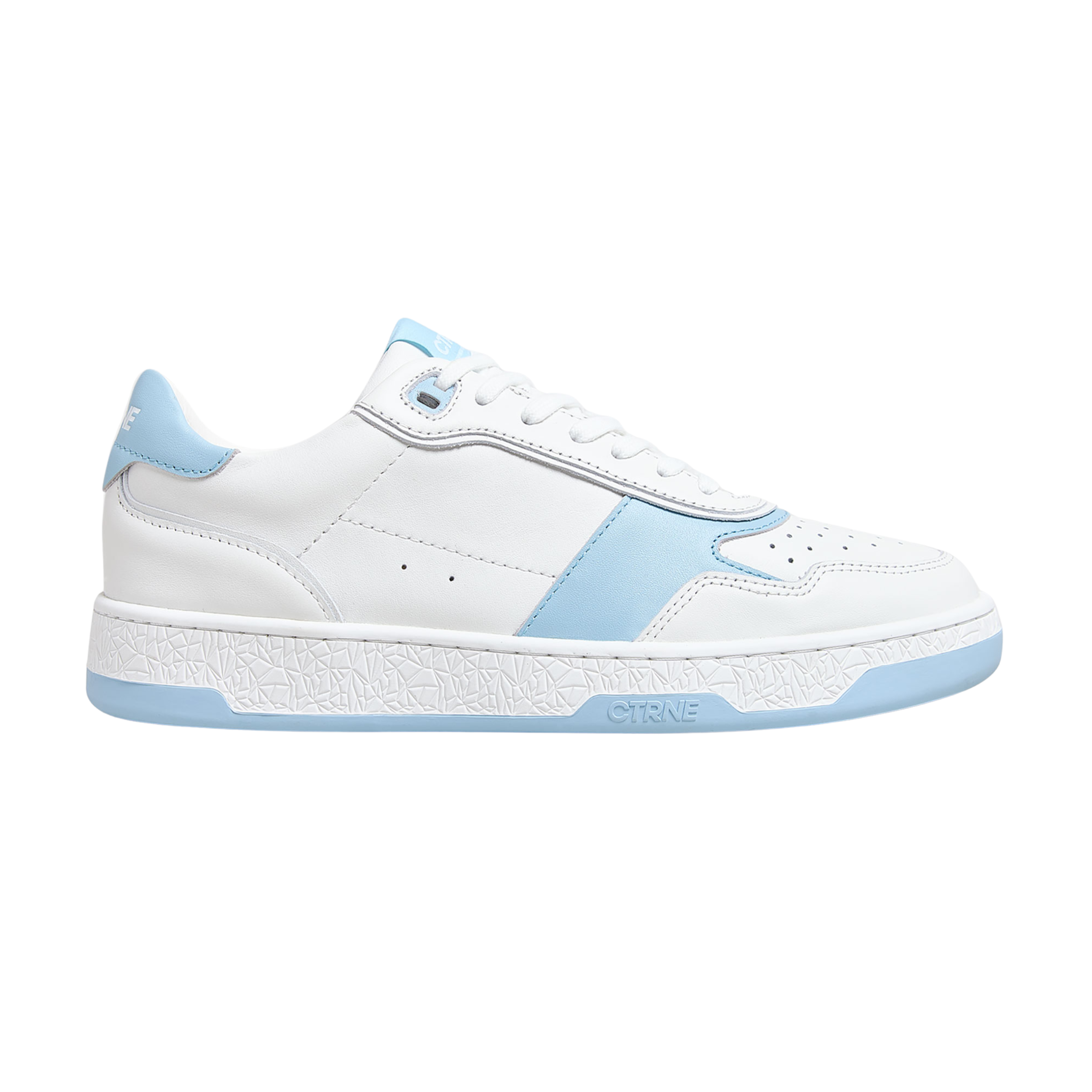 Zapatillas deportivas Orgonite Manifest en color blanco, azul pálido y cuero para mujer